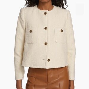 NWOT ba&sh Meredith Tweed Cotton-Blend Jacket